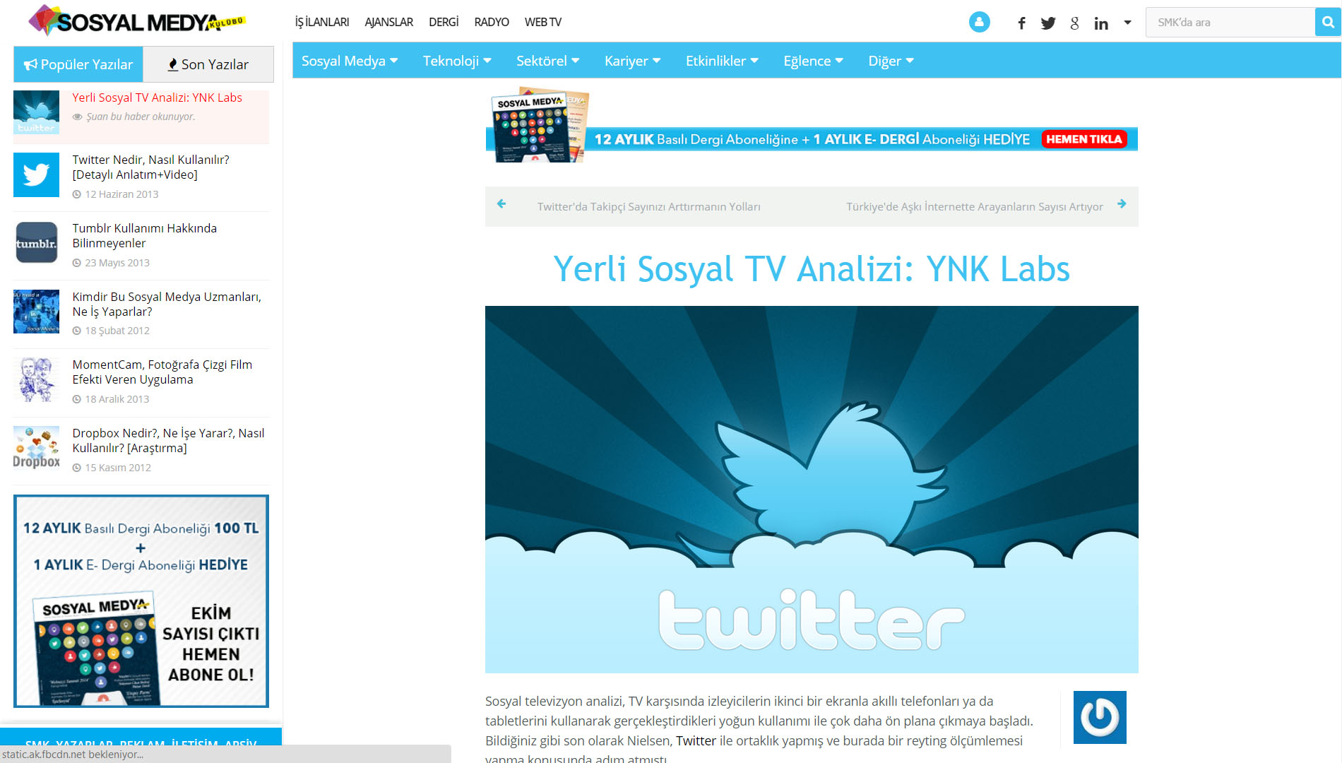 Yerli Sosyal TV Analizi: YNK Labs